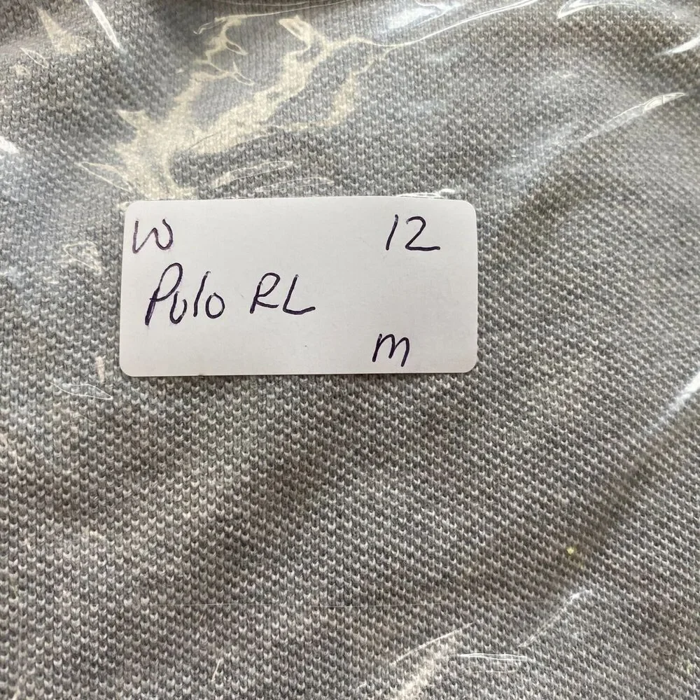 Vintage‎ Polo Ralph Lauren Shirt Medium Mens Cookie Patch Logo Jeans Co Gray 90s